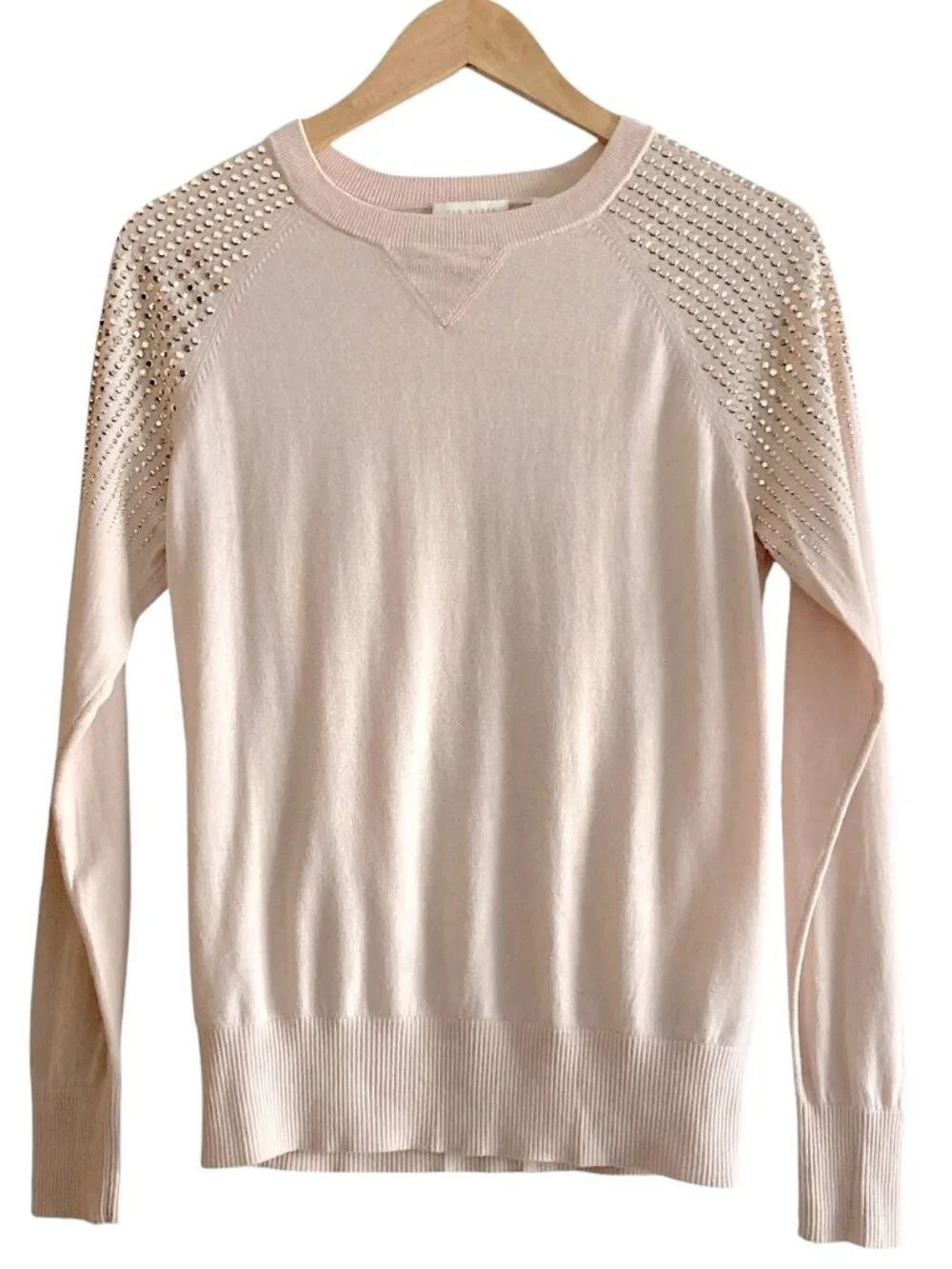 Ted Baker London Fairia Wool Silk Cashmere Studded Pullover Sweater Size S